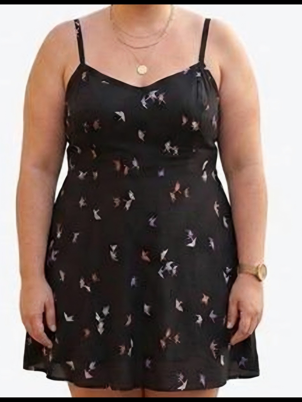 Mini Slip Dress with Paper Cranes